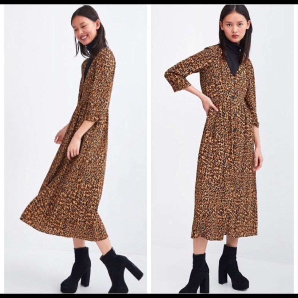 Zara Animal Print Dress